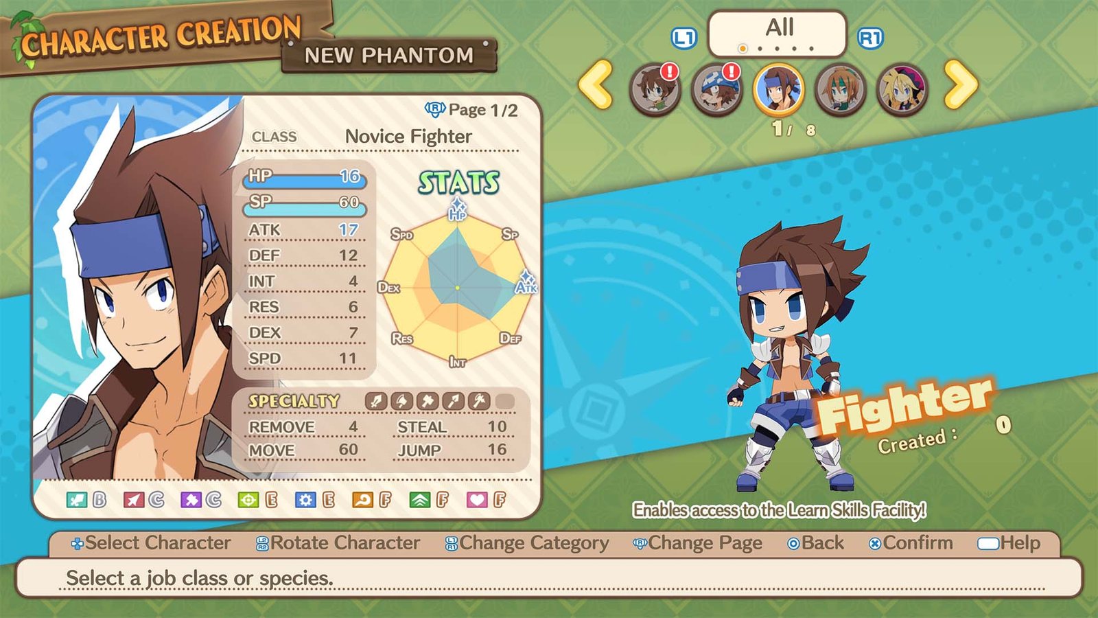 Phantom Brave: The Lost Hero Review Character Creation