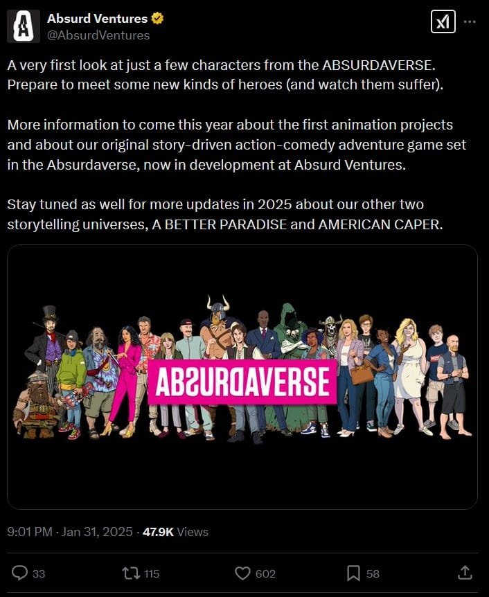 Ex-Rockstar Games Co-Founder Reveals New Project Absurdaverse