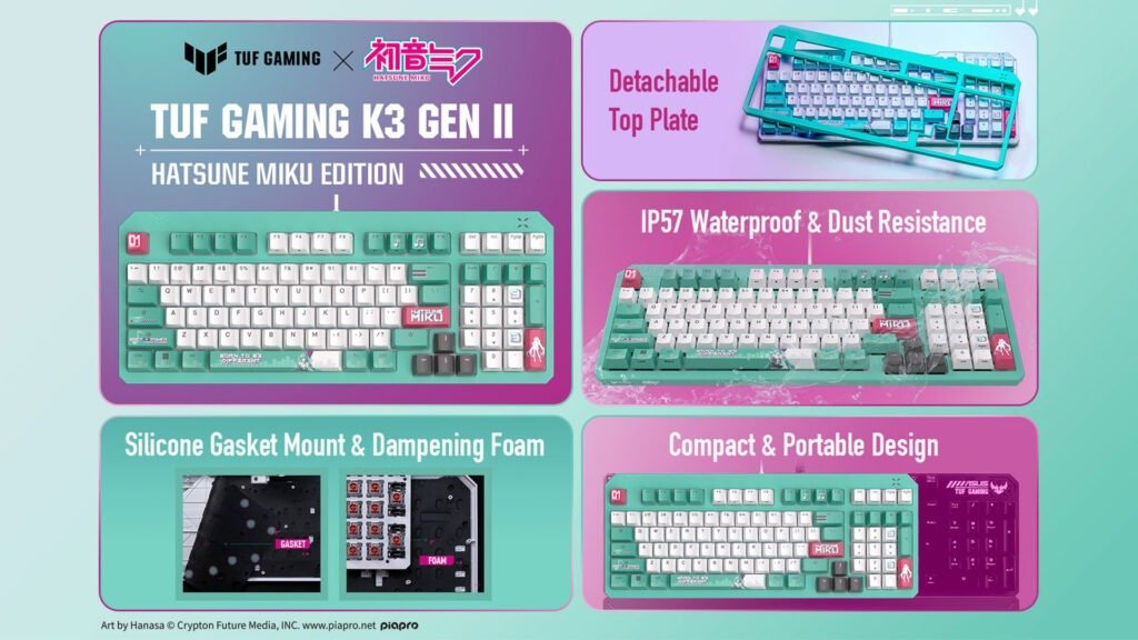 TUF Gaming K3 Gen II Hatsune Miku Edition