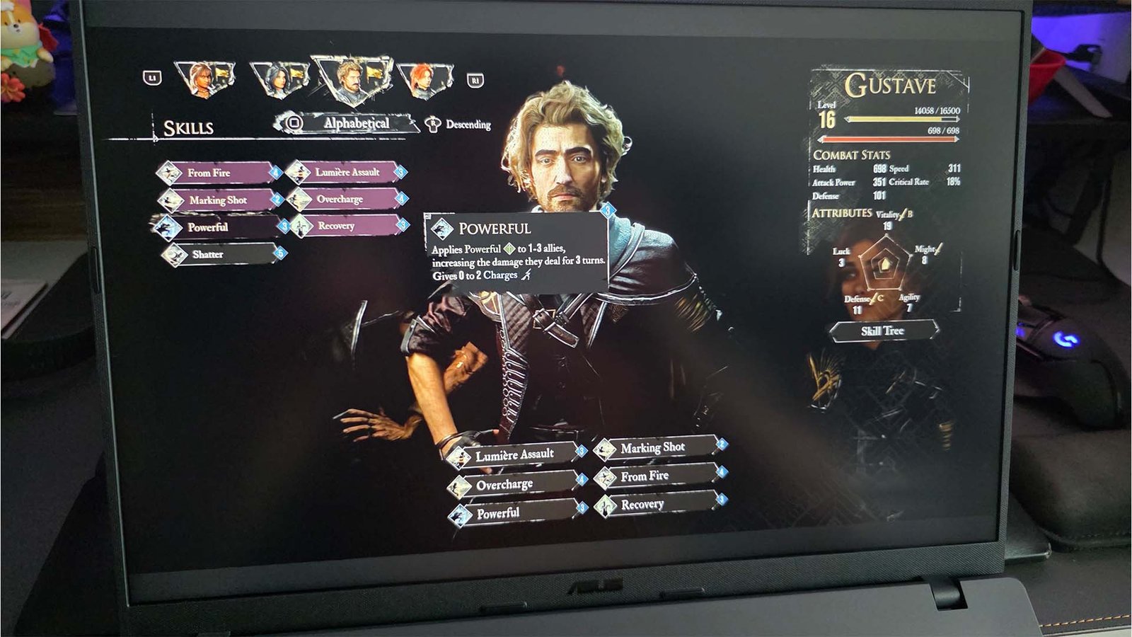 ASUS V16 V3607V Gaming Performance