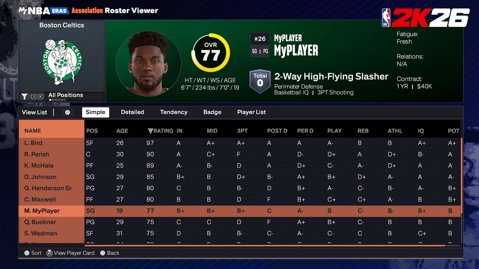 NBA 2K26 MyPlayer