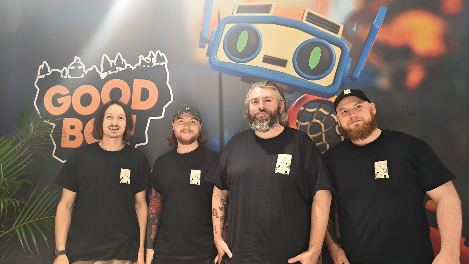Group of people in matching t-shirts.