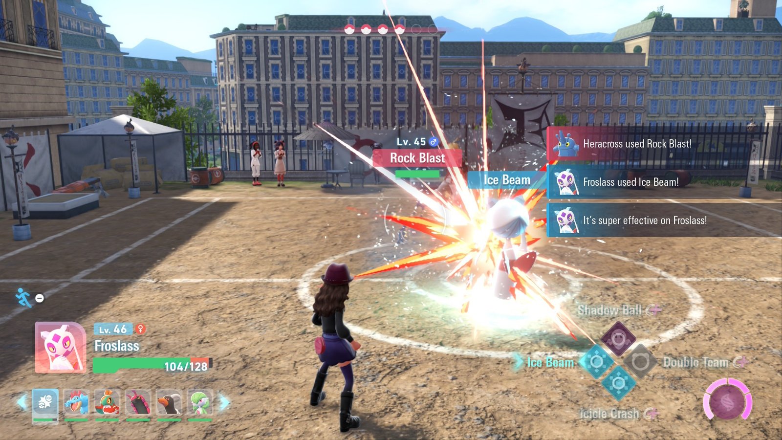 A fight in Pokemon Legends: Z-A