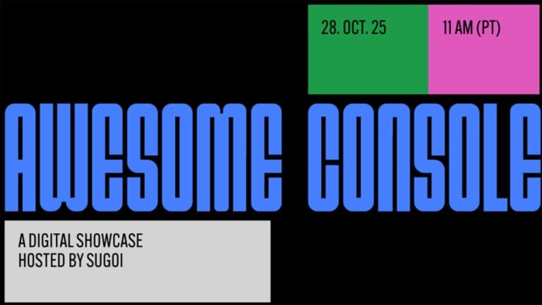 SUGOI Reveals Awesome Console Showcase, a New Event Dedicated to Console Indie Games