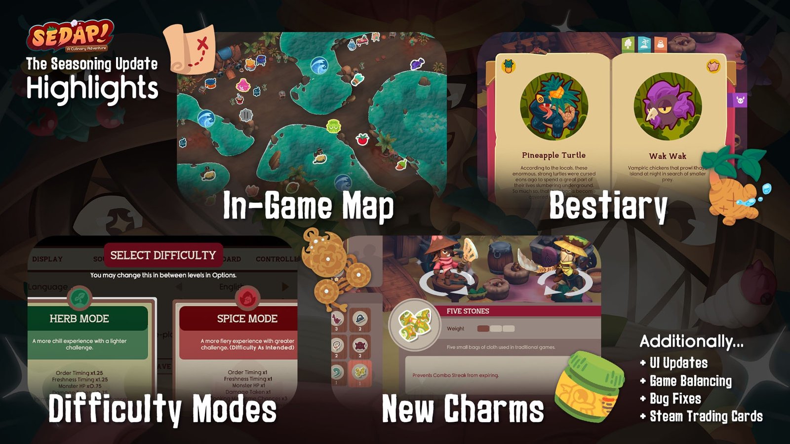 SEDAP! The Seasoning Update Key Features