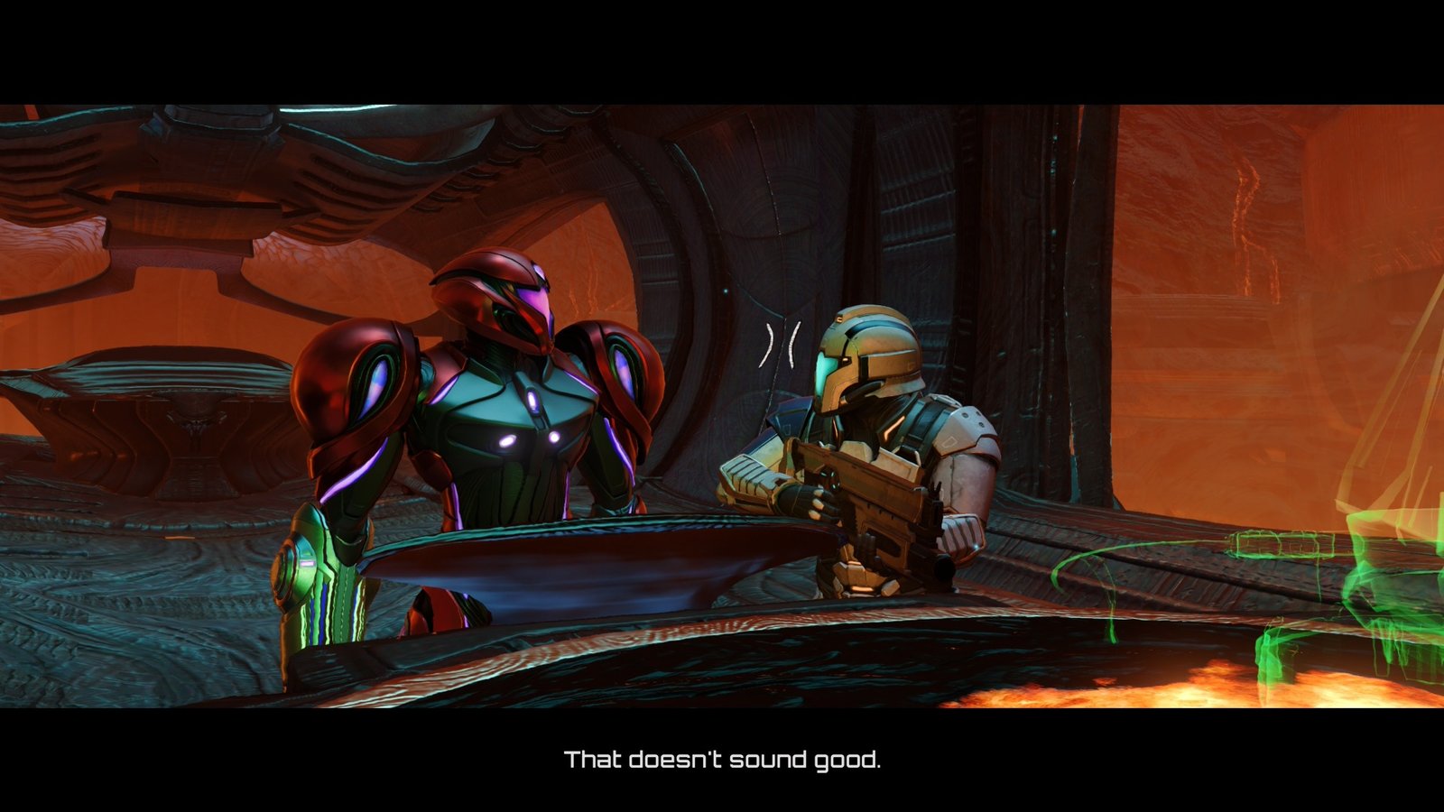 Samus and a Federation solider in Metroid Prime 4: Beyond