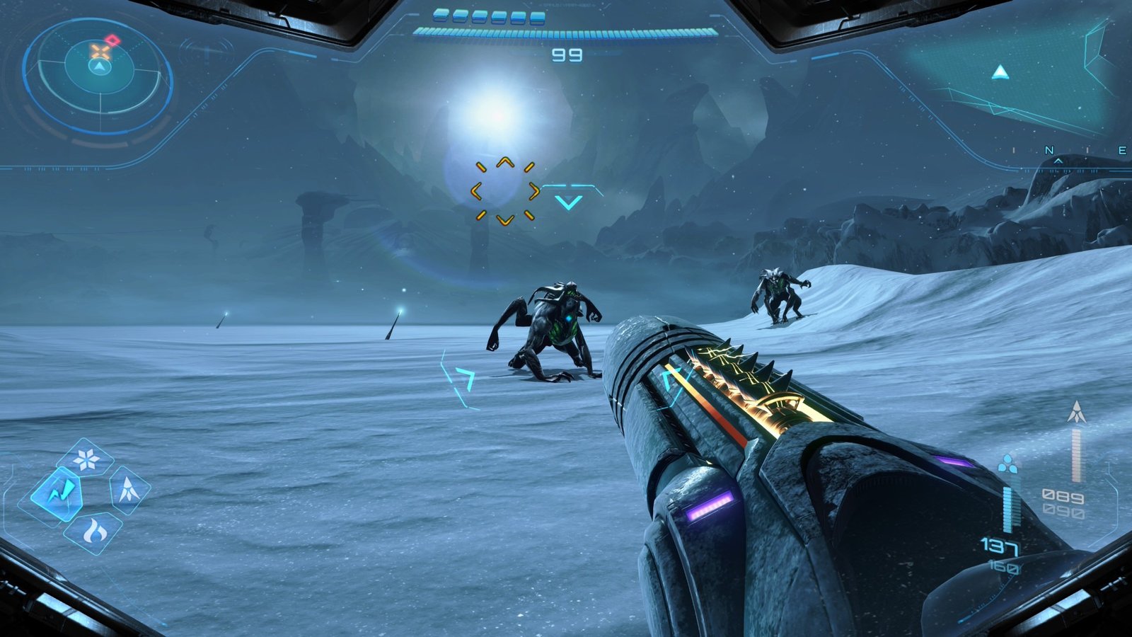 Samus fights Grievers in Metroid Prime 4: Beyond