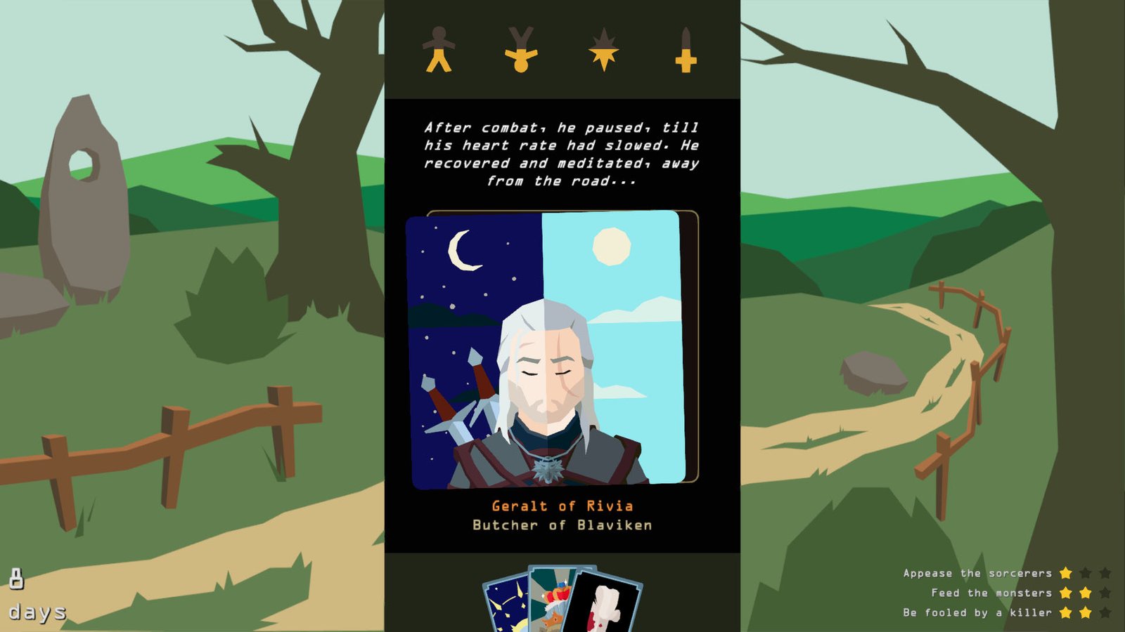 Reigns: The Witcher Gameplay