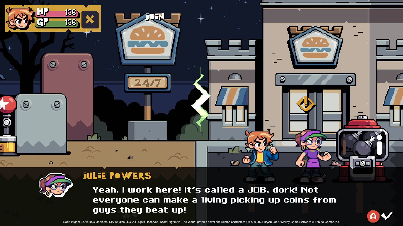 Scott Pilgrim EX Gameplay