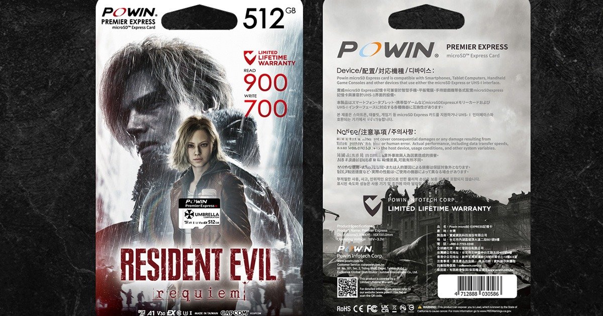Powin & Capcom Unveil Resident Evil Requiem microSD Express Card, Perfect for Switch 2 Version