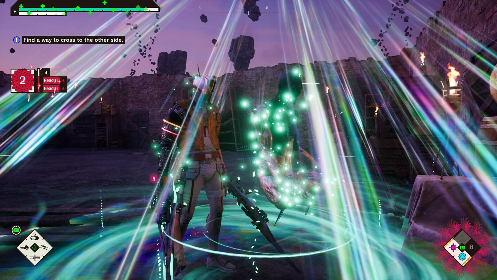 Romeo stands in a healing zone