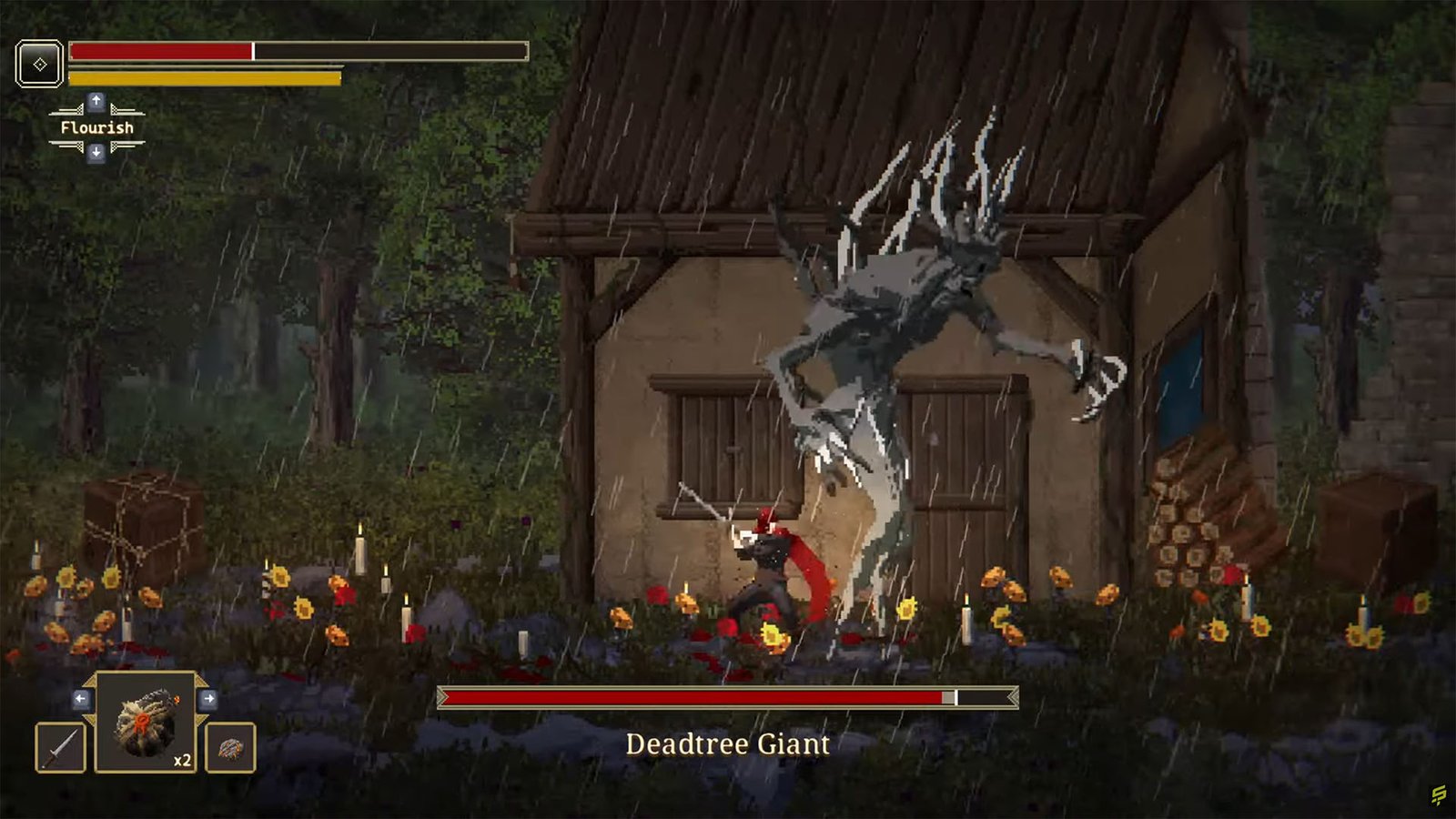 Crimson Capes Deadtree Giant Boss Fight