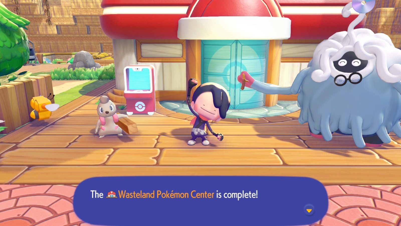 Pokémon Pokopia - rebuilt Pokémon Center