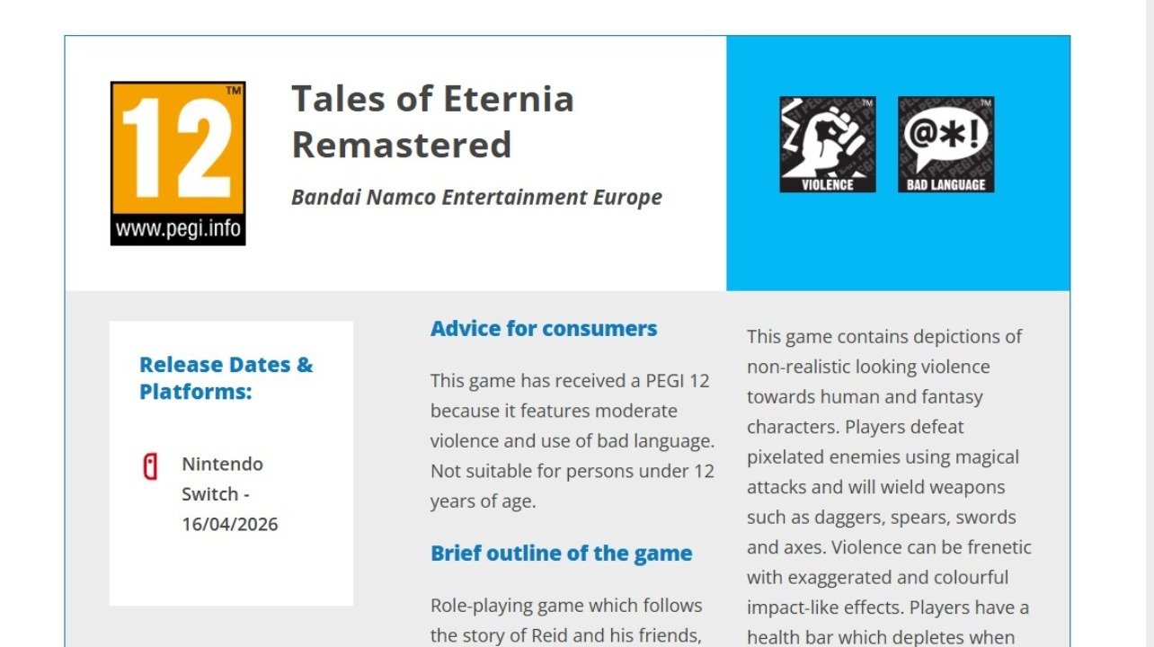 Tales of Eternia Remastered