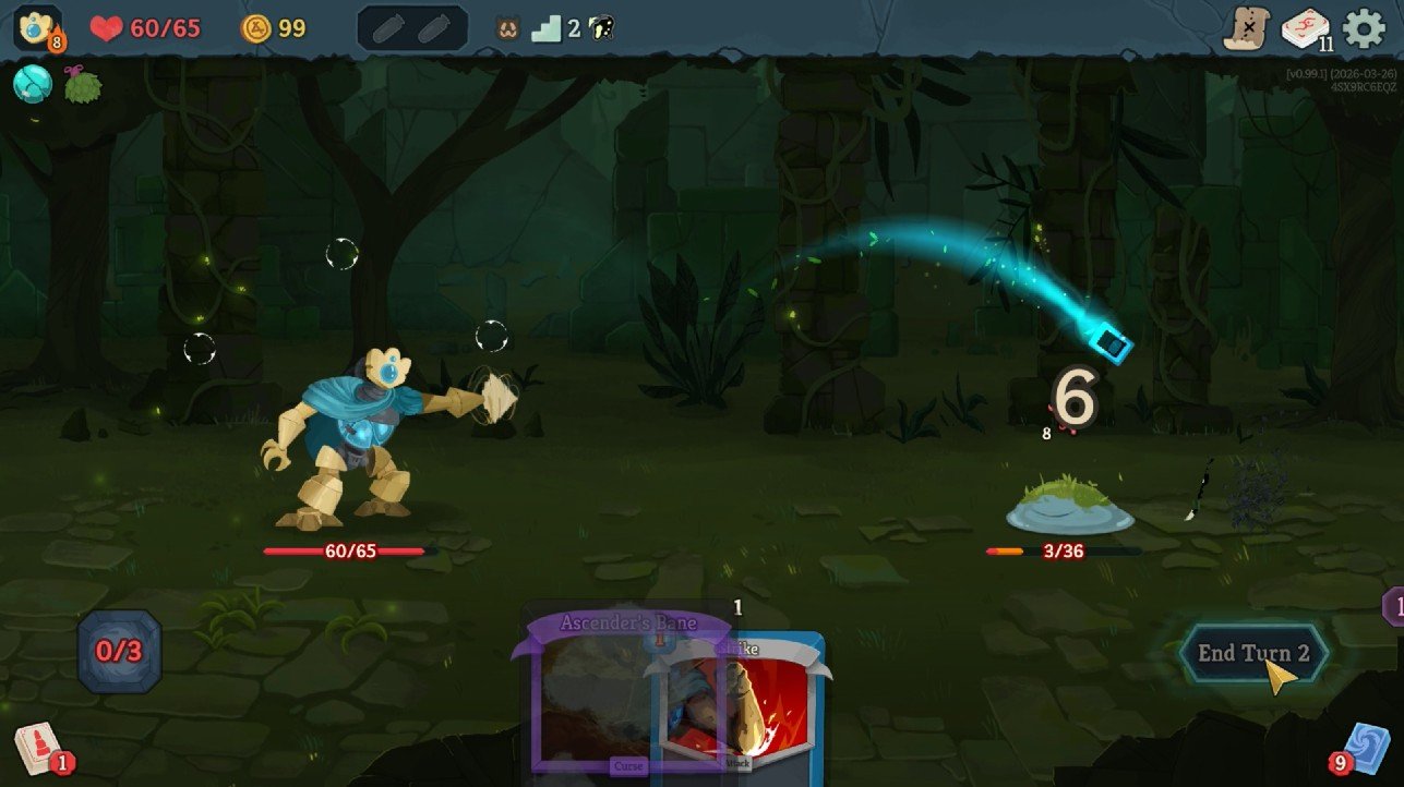 The Defect within the Overgrowth in Slay the Spire 2