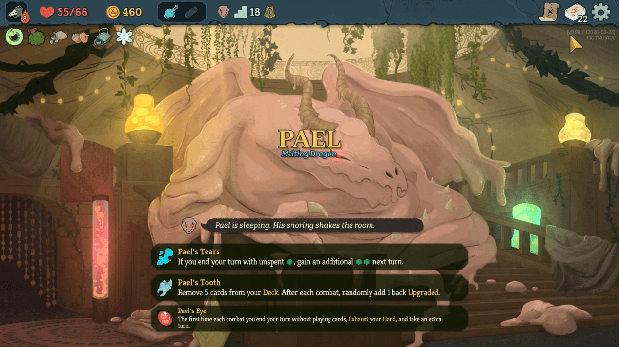 Pael granting the Silent a selection of unique relics in Slay the Spire 2