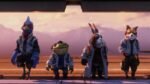 Falco, Slippy, Peppy, and Fox from Star Fox