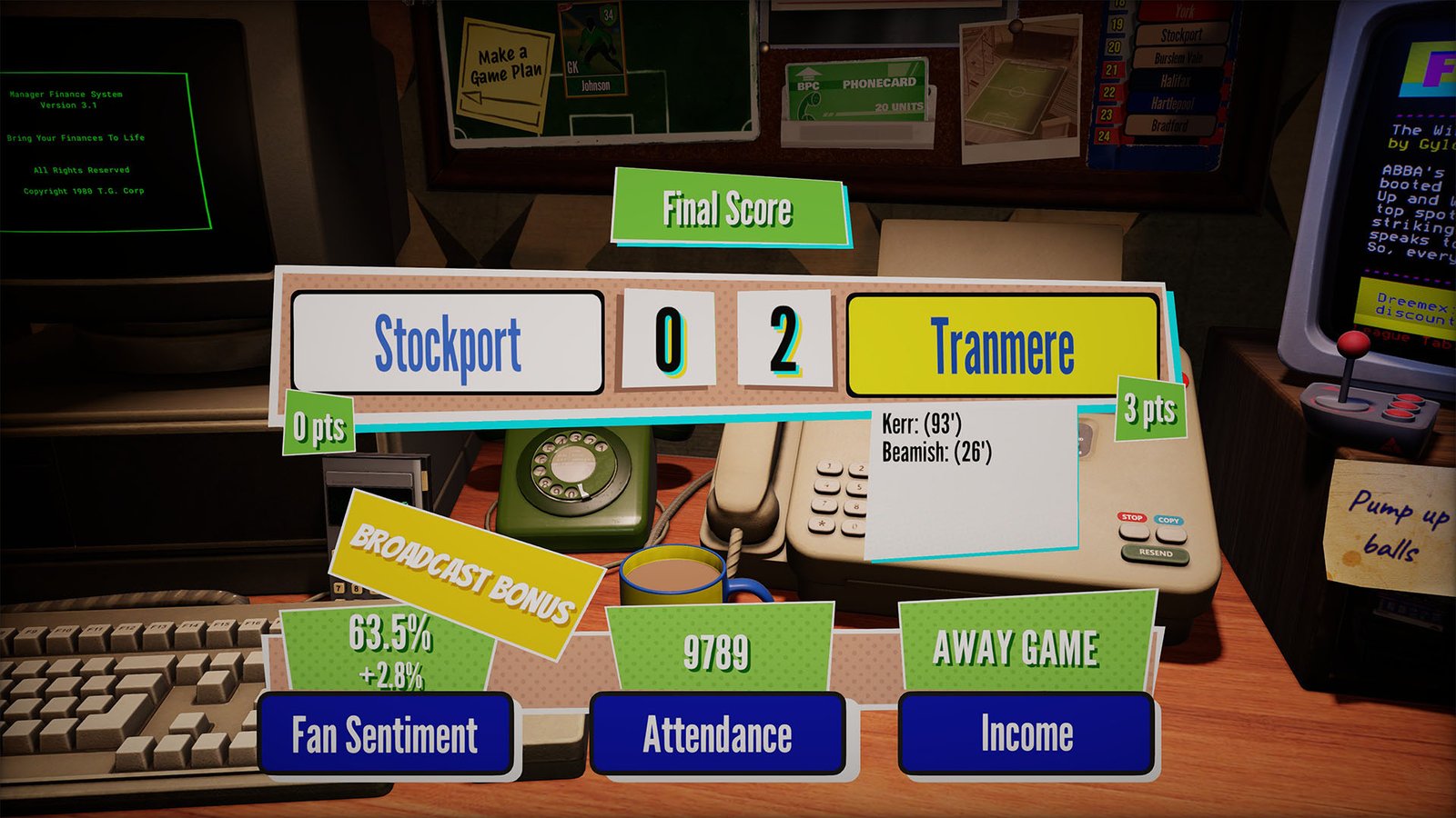 NUTMEG! A Nostalgic Deckbuilding Football Manager Match Results