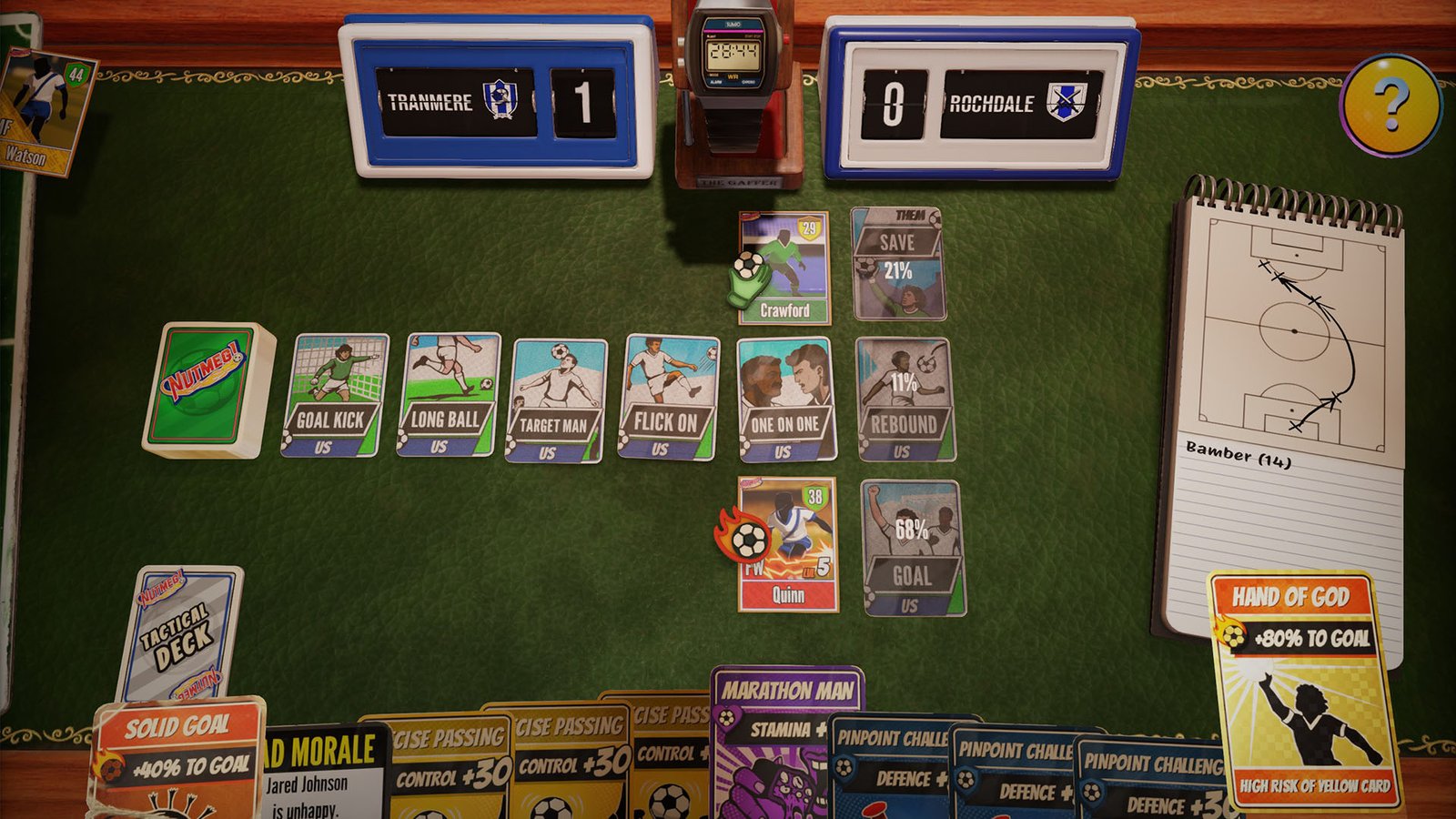 NUTMEG! A Nostalgic Deckbuilding Football Manager Scoring