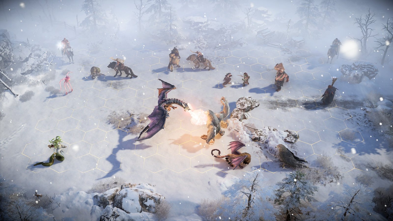 Heroes of Might and Magic III Remake battle on snowy field