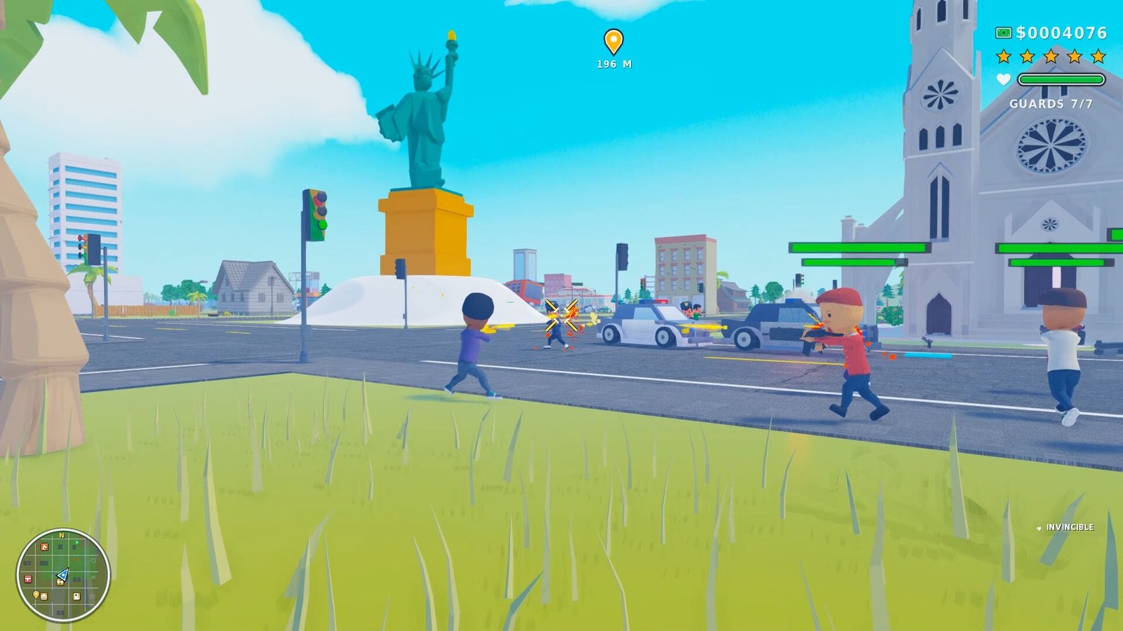 Cartoon Crime Open-World Crime Game Switches Perspectives on the Fly