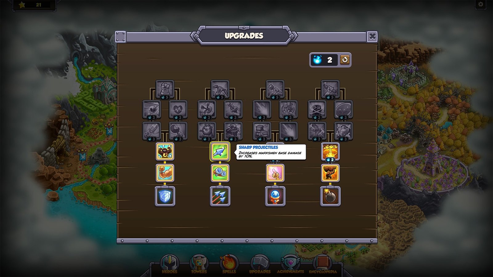Kingdom Rush 6: Genesis TD Upgrades