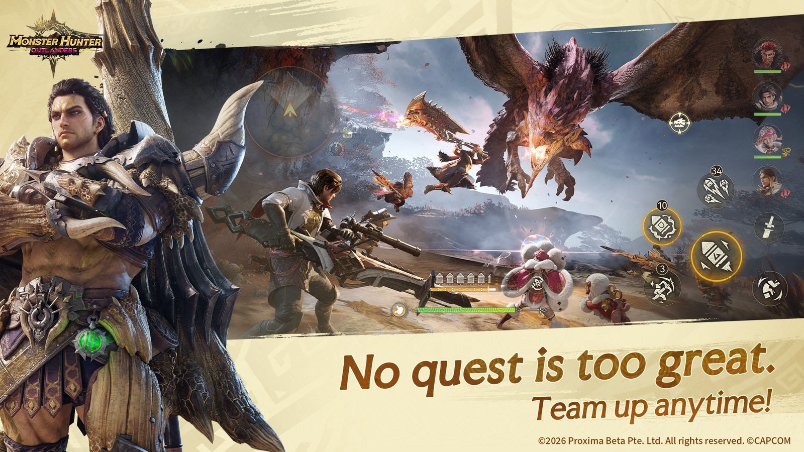 Monster Hunter Outlanders Team Up