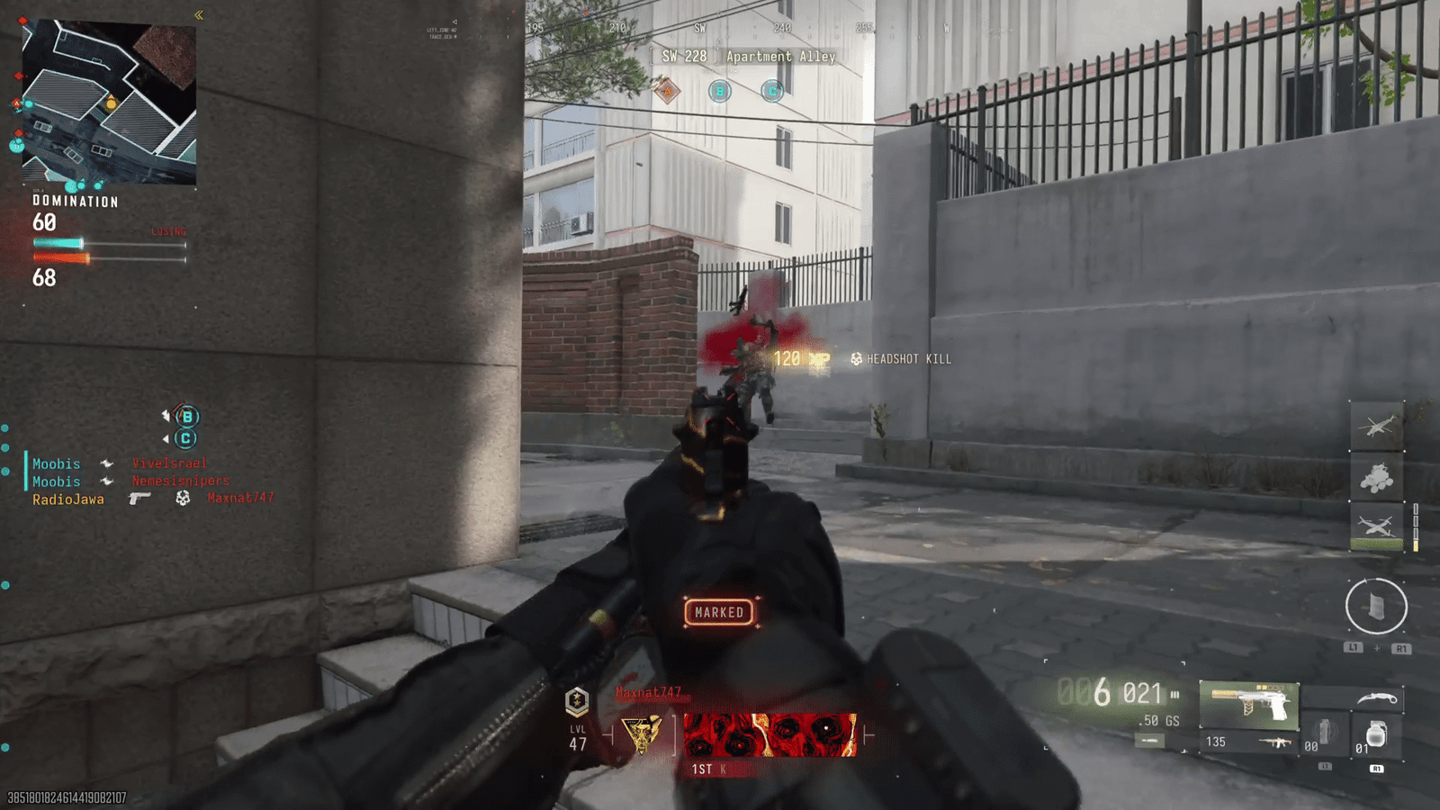 Desert Eagle headshot in Call of Duty: Modern Warfare 4 multiplayer